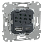 Merten - USB-Spannungsversorgung USB Ladestation-Einsatz MEG4366-0140 Typ A+C − 1 Stück