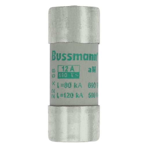 Eaton - Zylindrische Sicherung Sicherungseinsatz Nieders. CYL AM 22,#C22M12S 12A AC 690V 80kA − 10 Stück