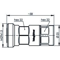 Telegärtner - Koax-Steckverbinder Kabelbuchse 100024503 G21 (1/2Z) IP68
