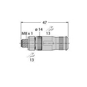 Turck - Rundsteckverbinder, feldkonfektionierbar (Industriesteckverbinder) Steckverbinder FW-M8ST4-G #6935010 konfektionierbar  − 1 Stück