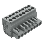 WAGO - Kabelsteckverbinder für Leiterplattensteckverbinder 1-Leiter Federleiste 232-208/026-000 CAGECLAMP 2,5mm²,gr − 50 Stück
