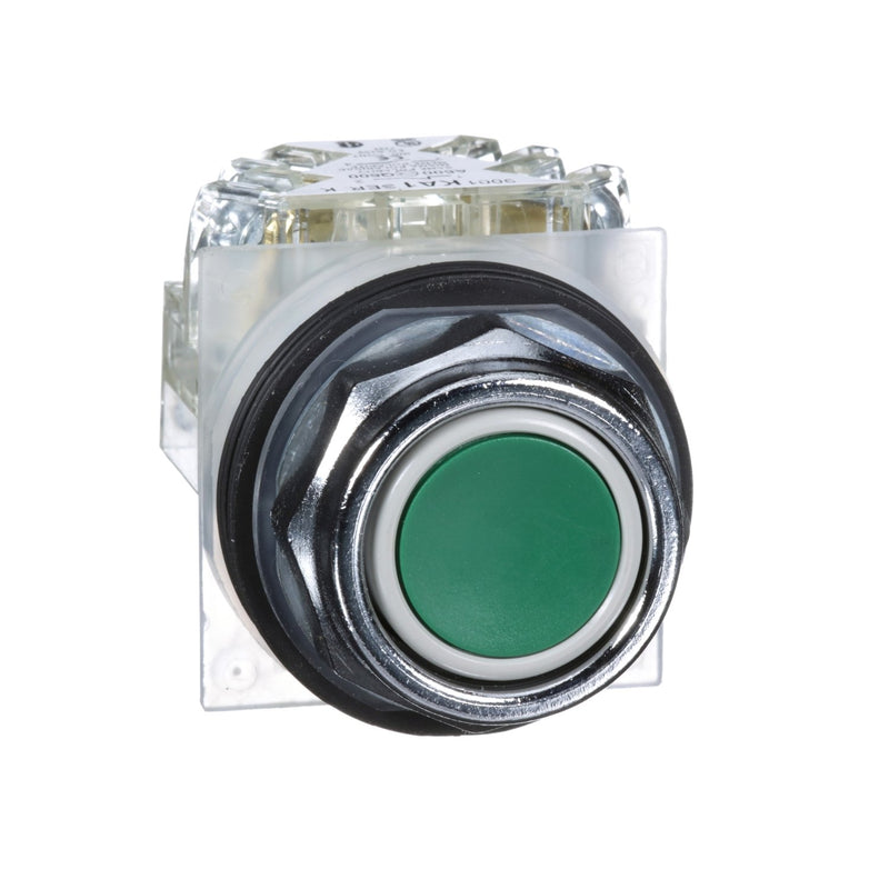 Schneider Electric - Drucktaster, Komplettgerät Drucktaster 9001KR1GH13 grün, D=30mm