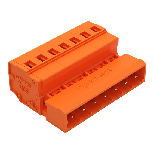 WAGO - Kabelsteckverbinder für Leiterplattensteckverbinder 1-Leiter-Stiftleiste 231-637 CAGECLAMP,2,5mm²,or − 50 Stück