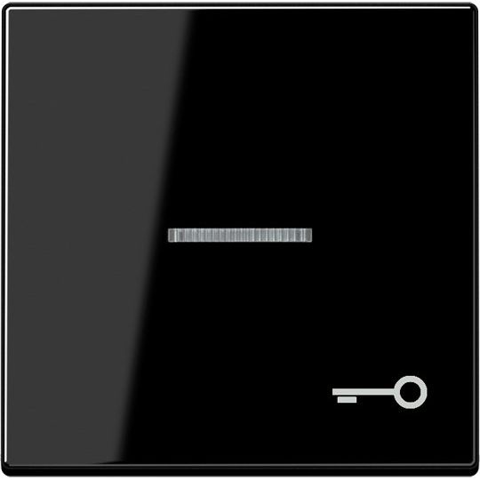 Jung - Abdeckung/Bedienelement für Installationsschalterprogramme Wippe Symbol TÜR sw A 590 KO5 T SW für beleuchtb.Taster