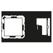Jung - Abdeckung/Bedienelement für Installationsschalterprogramme Hotelabdeckung Glas A CU KO6 M 24 SW mit LED-Einheit 24 V