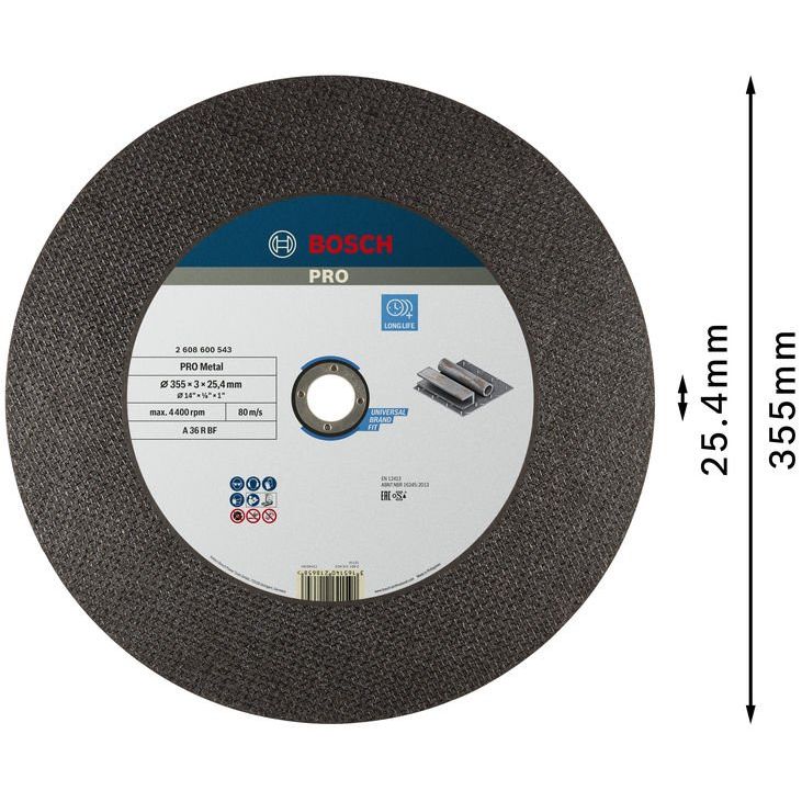 Bosch - Trenn-/Schleifscheibe PRO Metal Gebundene 2608600543 Trennscheibe