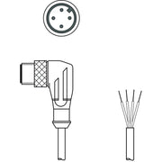 Leuze - Konfektioniertes Sensor-Aktor-Kabel Anschlussleitung KS U-M12-4W-V1-050