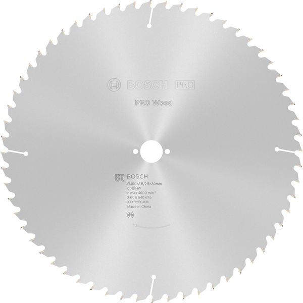 Bosch - Kreissägeblatt PRO Wood Kreissägeblatt, 2608640675 400 x 3,5 x 30 mm