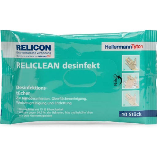 HellermannTyton - Putztuch Feuchttücher RELides-CO-WH (VE10) Reliclean