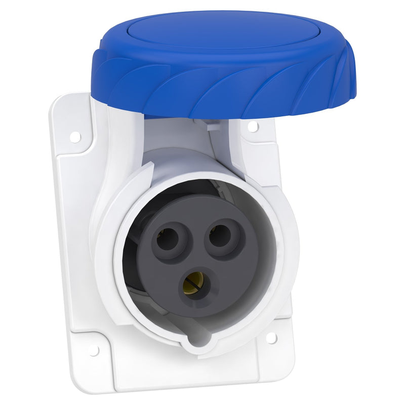 Schneider Electric - CEE-Anbausteckdose (IEC 60309) Industriesteckdose PKF16F723 gewinkelt, 16A, 2p+E