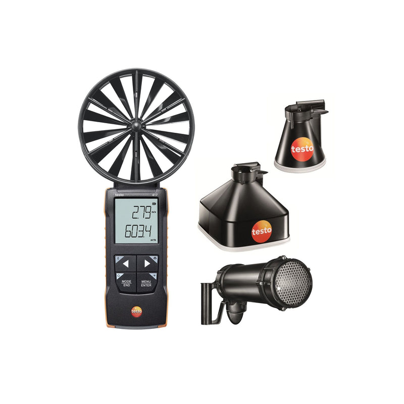 Testo - Messgerät für Umweltgrößen Flügelrad-Anemometer testo 417 Set 2 Set 2