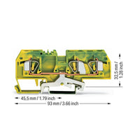 WAGO - Schutzleiter-Reihenklemme Schutzleiterklemme 282-687 gn/ge 0,2-6qmm