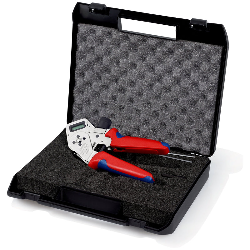 Knipex - Presswerkzeug Kabelschuhe/Verbinder, Aderendhülsen, Schirmanschluss Vierdornpresszange 97 52 63 DG 195mm