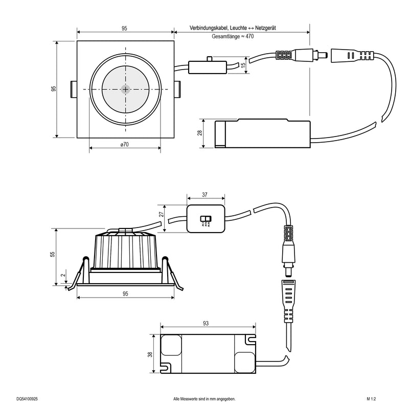 EVN Lichttechnik - Downlight/Strahler/Flutlicht LED-Deckenleuchte DQ54100925 schwenkbar