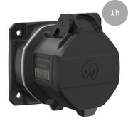 Walther Werke - CEE-Anbausteckdose (IEC 60309) CEE NEO Anbaudose gerade FW430401CC 32A 4P 1h IP54