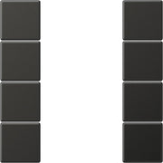 Jung - Abdeckung/Bedienelement für Installationsschalterprogramme Tastensatz, 4fach AL 2504 TSA AN komplett − 1 Stück
