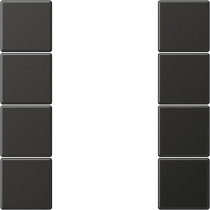 Jung - Abdeckung/Bedienelement für Installationsschalterprogramme Tastensatz, 4fach AL 2504 TSA AN komplett − 1 Stück