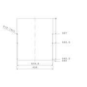 GSAB Elektrotechnik - Montageplatte für Verteilergehäuse Montageplatte 88M1700 H924xB818 PVC6mm