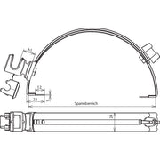 DEHN - Dachleitungshalter für Blitzschutz Dachleitungshalter DLHDS8H36FG #204127 verstellb.NIRO/galCu