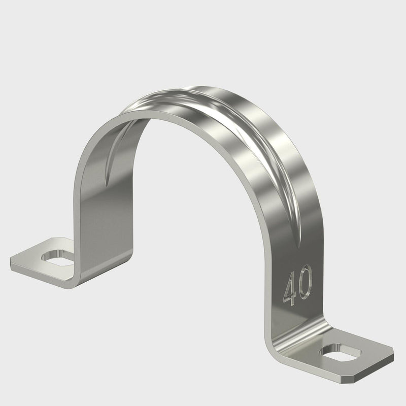 OBO Bettermann - Befestigungsschelle für Kabel/Rohre Befestigungsschelle 605 40 A4 40mm zweilappig − 50 Stück