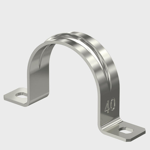 OBO Bettermann - Befestigungsschelle für Kabel/Rohre Befestigungsschelle 605 40 A4 40mm zweilappig − 50 Stück