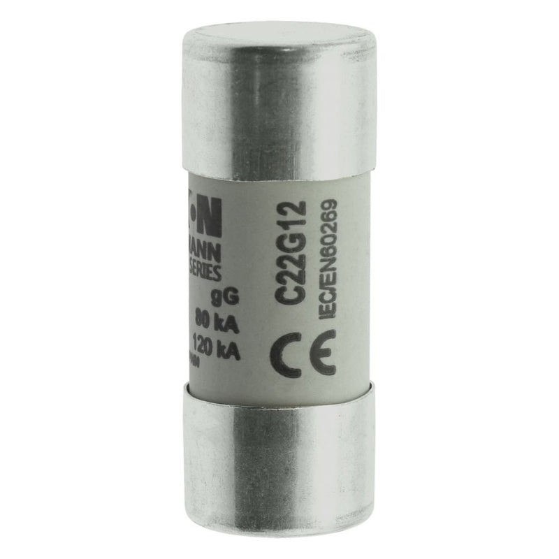 Eaton - Zylindrische Sicherung Sicherungseinsatz Nieders. CYLINDRICA#C22G12 12A AC 690V 80kA − 10 Stück