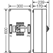 Hensel - Lasttrennschalter Lastschaltergehäuse Mi 7456 160A 3p.+PE+N