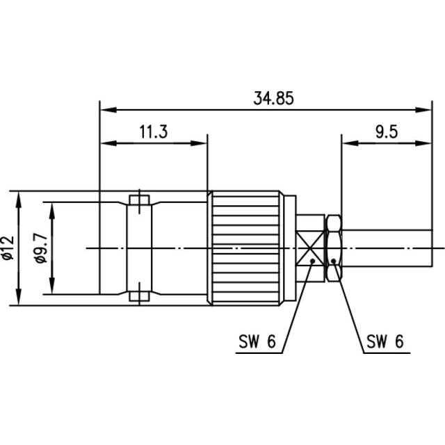 Telegärtner - Koax-Steckverbinder BNC-Kabelbuchse 100023420 (RG-316/U)