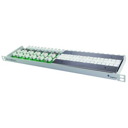 Telegärtner - Kommunikationstechnik-Adapter Kabelverbinder Multi 12x 12xVM8-8 Cat.7, 19", RAL7035