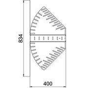 OBO Bettermann - Bogen für Kabelrinne Bogen, winkelverstellbar RB W 640 FS 60x400 bandverzinkt − 1 Stück