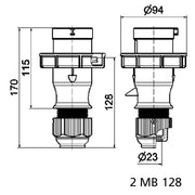 Bals Elektrotech - CEE-Stecker (IEC 60309) Stecker 210824 32A 4p 380V TLS − 10 Stück
