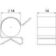 OBO Bettermann - Befestigungsklammer Trägerklammer SCC 1-4 D14 für Kabel, 12-14mm − 100 Stück