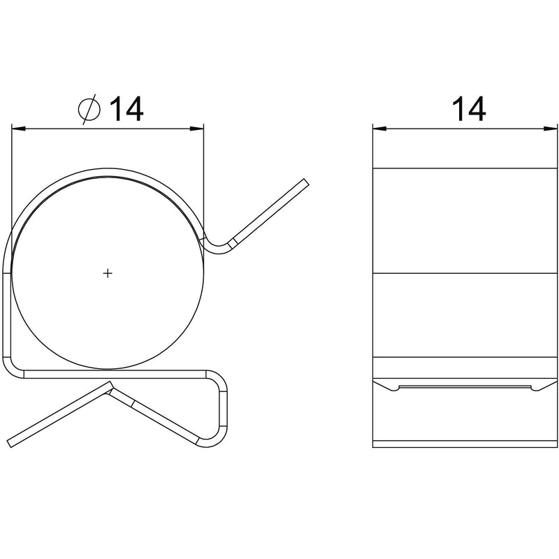 OBO Bettermann - Befestigungsklammer Trägerklammer SCC 1-4 D14 für Kabel, 12-14mm − 100 Stück