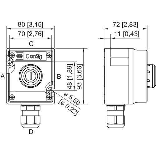 Stahl - Befehls- und Meldegeräte-Kombination im Gehäuse Pilzsperrtaster 8040/1180X-10L07SA05 Oe/S Not-Aus − 1 Stück by Stahl
