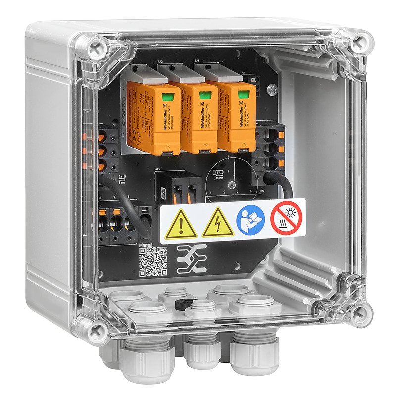 Weidmüller - Photovoltaik-DC-Stringbox Generatoranschlusskasten PVNDC3I3O#2890560000 1100 V, 1 MPP, 3 Ein
