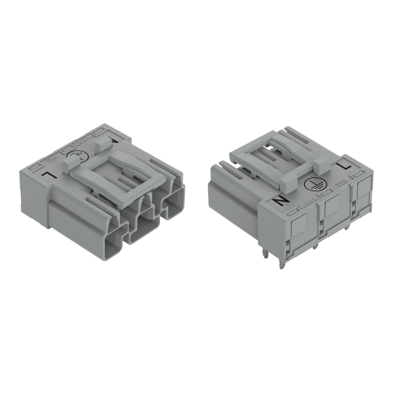 WAGO - Leiterplattensteckverbinder Stecker für Leiterplatten 770-853/011-000/060- 3-polig,grau − 100 Stück
