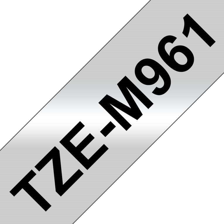 Brother - Schriftband Schriftbandkassette TZe-M961 si./metallic schwarz