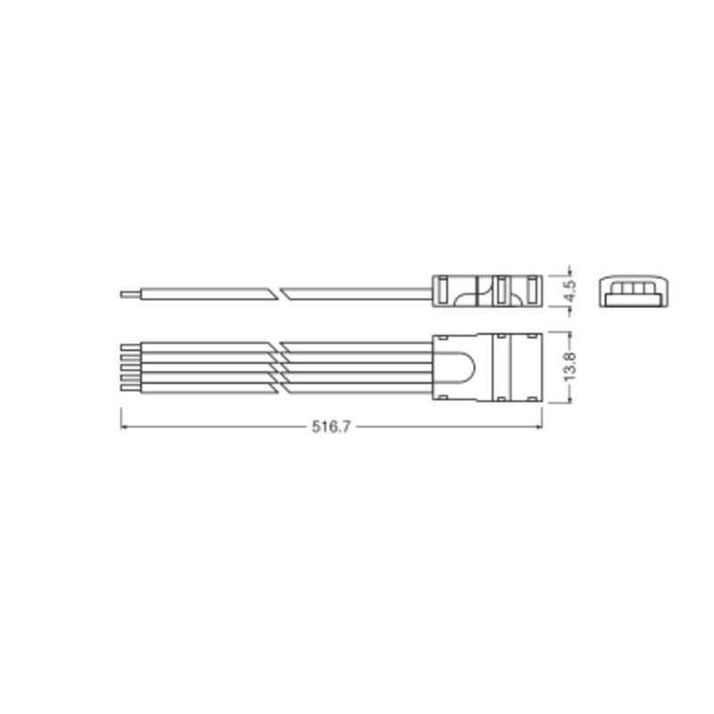 Ledvance - Zubehör/Ersatzteile für Lichtschlauch/-band Verbinder f. LED-Stripe LS AY P CP P5 500