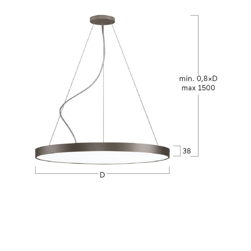 Lightnet - Pendelleuchte LED-Pendelleuchte BP5OSE-840M-D600-U 4000K, silber