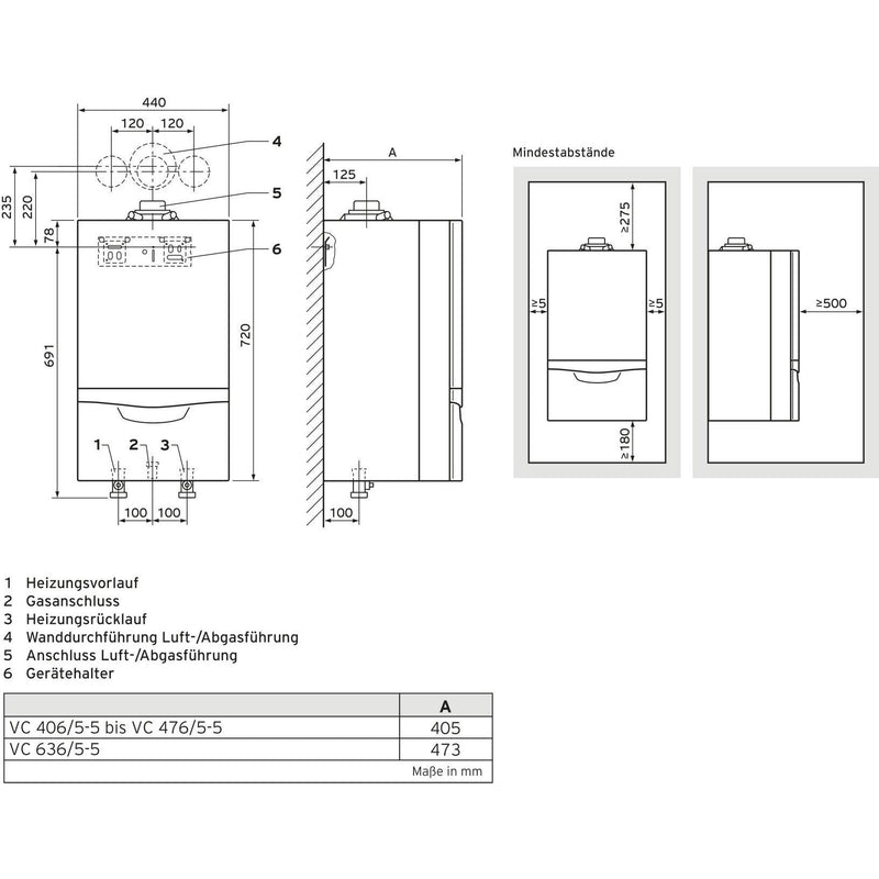 Vaillant - Zubehör/Ersatzteile für Gasheizkessel Paket 1.136/2 ecoTEC plus 0010029696