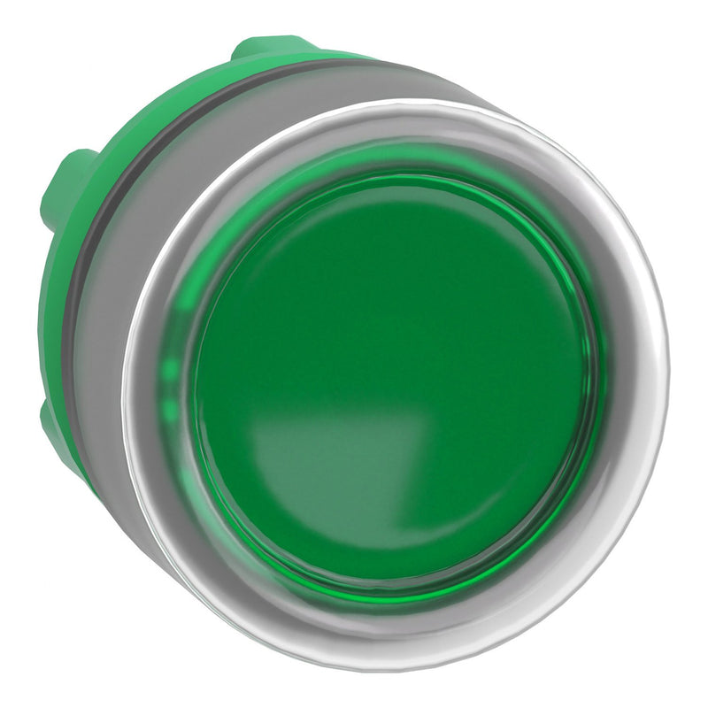Schneider Electric - Frontelement für Drucktaster Leuchtdrucktaster ZB5AW533C0 grün, 22mm, in grau