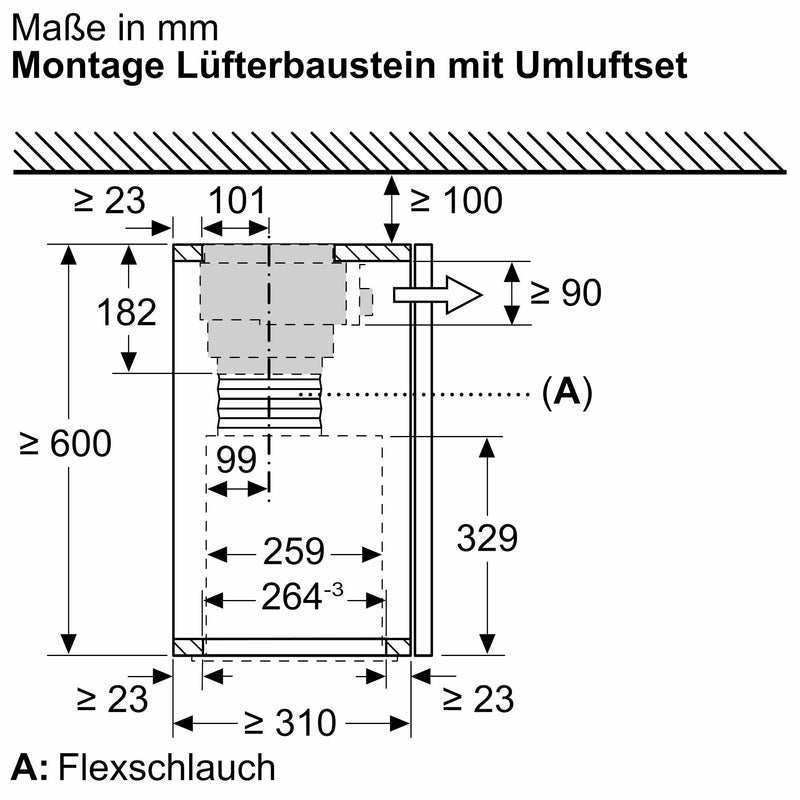 Siemens - Zubehör/Ersatzteile für Dunstabzugshauben Long Life Umluftset LZ11ITD11 extern
