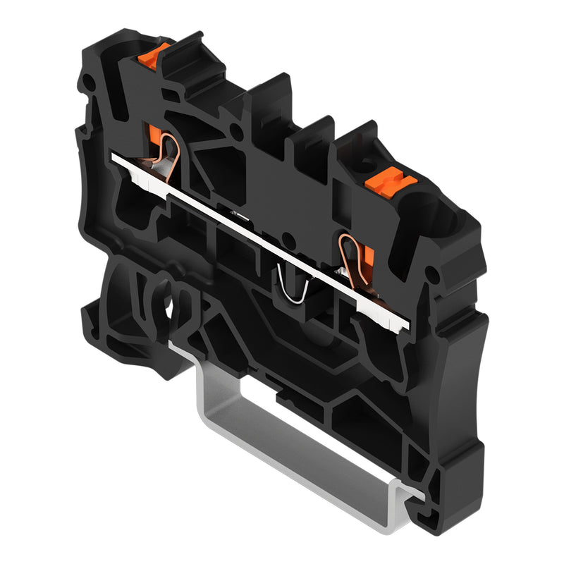 WAGO GmbH & Co. KG - Durchgangs-Reihenklemme 2-Leiter-Durchgangsklemme 2202-1205 2,5mm²,schwarz − 100 Stück