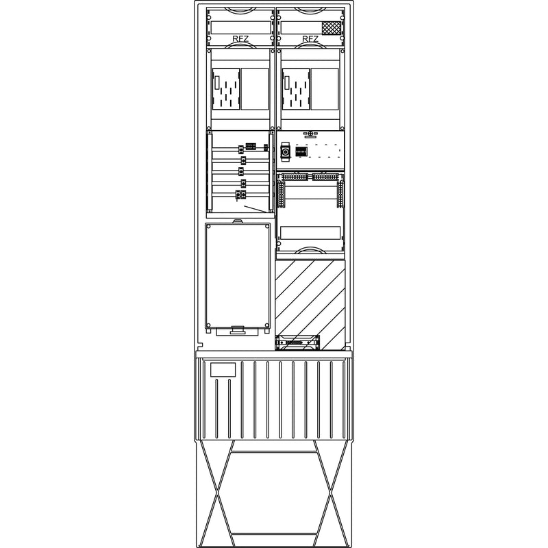 Elsta Mosdorfer - Zähler-Komplettschrank Zähleranschlusssäule ZS342B.S1.12AV A340 S1 2Z BKEI 12TE