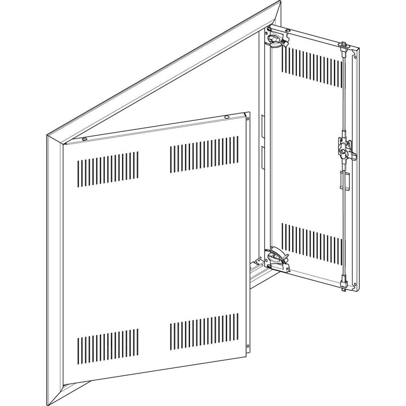 ABN - Tür/Bedientableau (Schaltschrank) Blendrahmen + Tür GBRU35TL für UP-VT,3x5-reihig