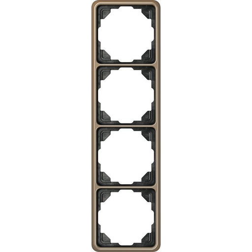Jung - Abdeckrahmen Rahmen 4-fach gold brz CD 584 GB waage/senkrecht