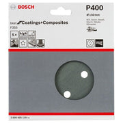 Bosch - Schleifpapier/Schleifvlies PRO F355 Schleifblatt, 150 2608605130 mm, G400, 5-tlg