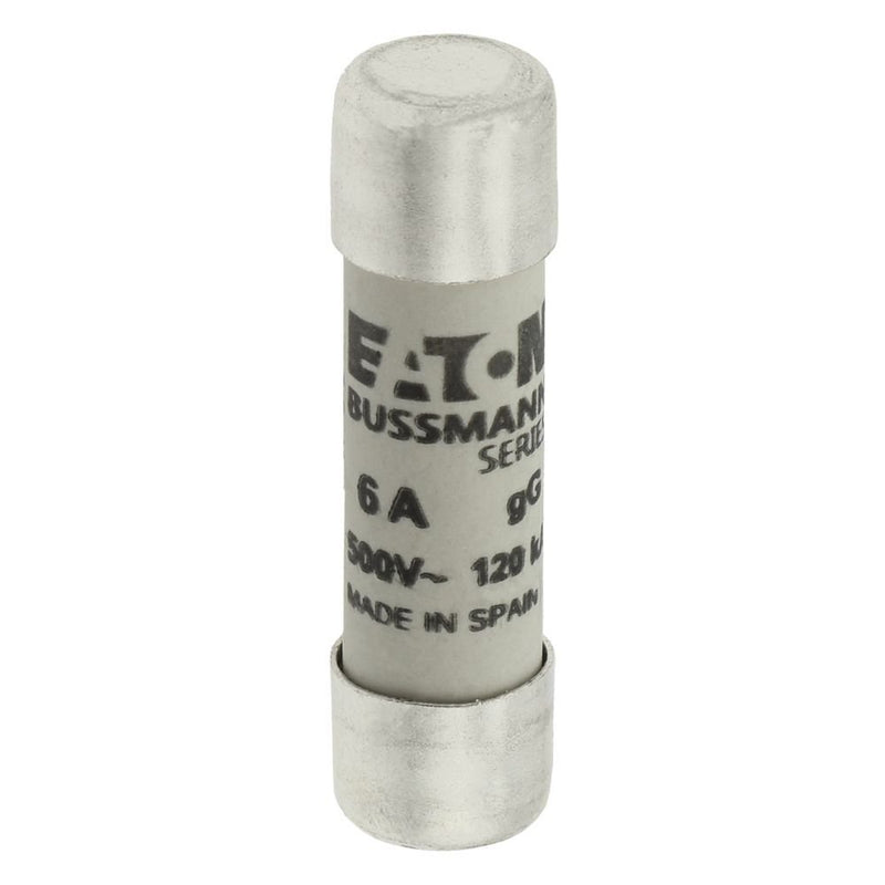 Eaton - Zylindrische Sicherung Sicherungseinsatz Nieders. C10G6 6A AC 500V 120kA − 10 Stück