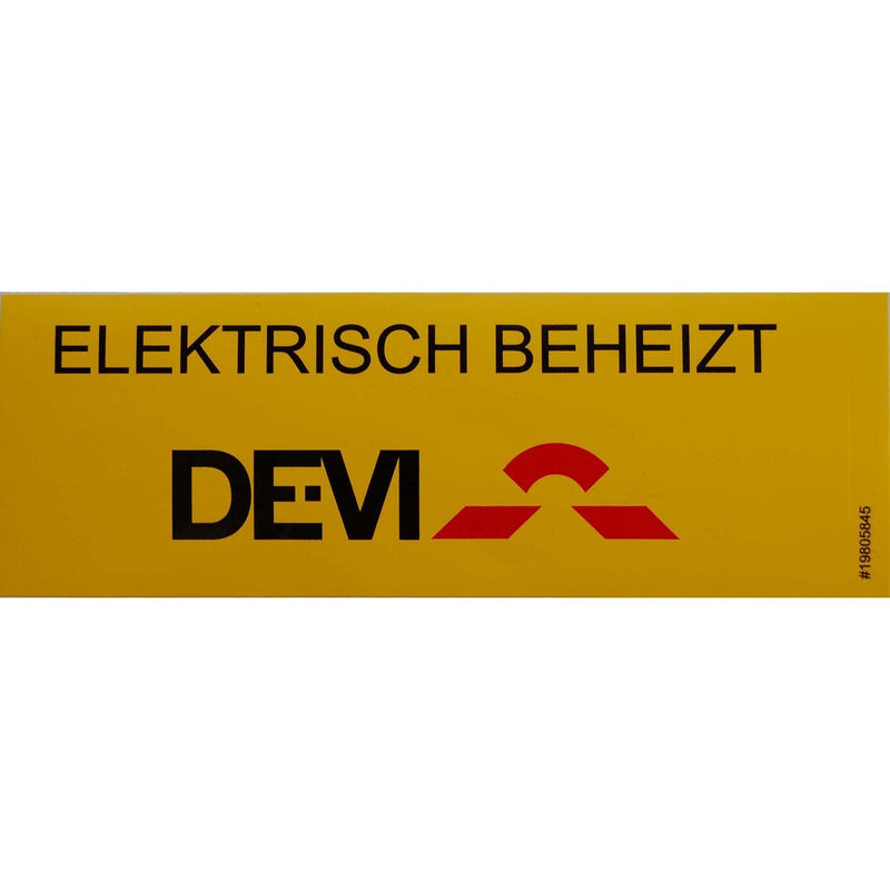 Danfoss - Kennzeichnungsmaterial Kennzeichnungsaufkleber 19-805845 -Elektrisch beheizt