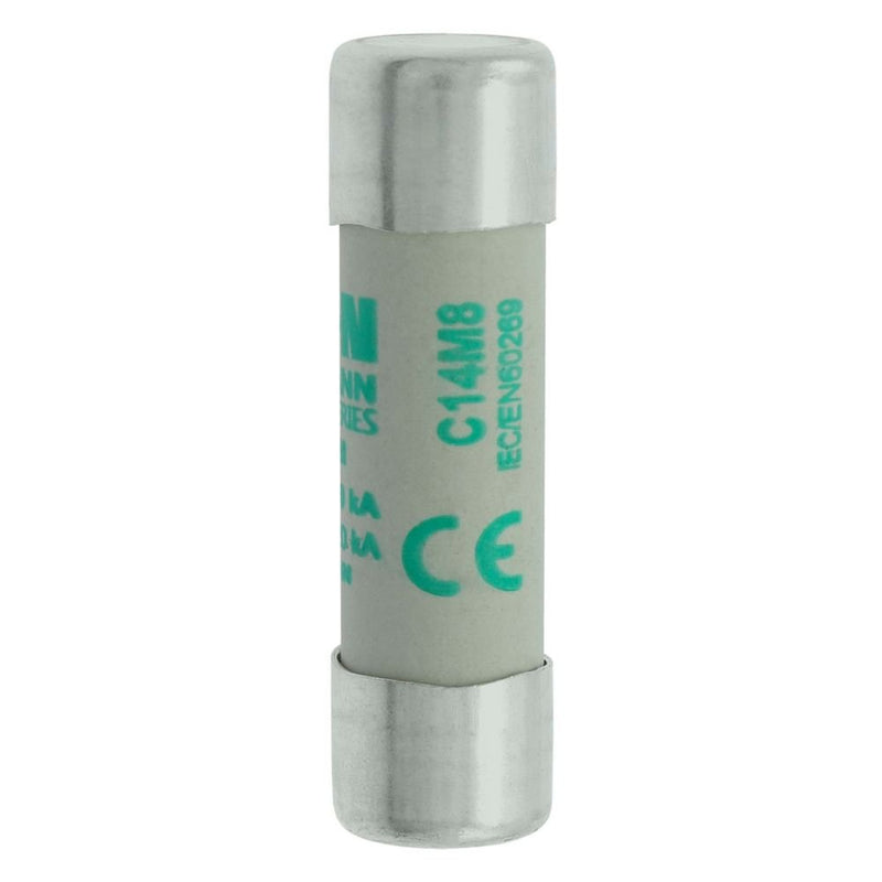 Eaton - Zylindrische Sicherung Sicherungseinsatz Nieders. SICHERUNG #C14M8 8A AC 690V 80kA − 10 Stück